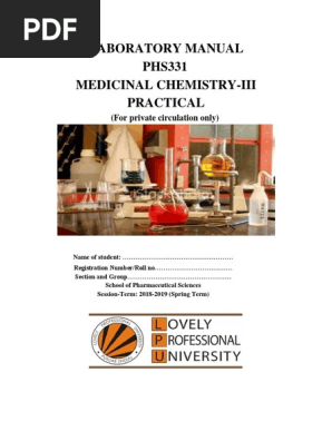 健康・医学 PRACTICAL MEDICINAL CHEMISTRY with MACRO Medicinal Chemistry III Lab Manual | PDF | Titration | Chemistry