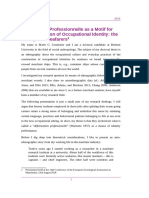 Déformation Professionnelle As A Motif For The Contruction of Occupational Identity: The Example of Seafarers (Conference Paper)