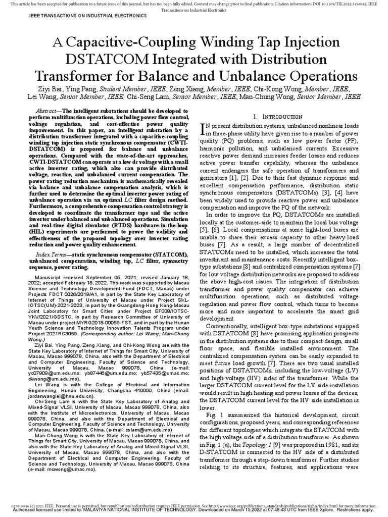 A CapacitiveCoupling Winding Tap Injection Integrated With