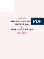 Break Into Tech - Syllabus - Get Hired Track Updates