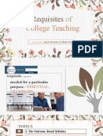 Requisites of College Teaching