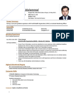 Fazal Wahid CV - Time Keeper