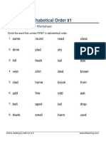 1st Grade Alphabetical Order 1