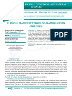 Clinical Manifestations of Giambliasis in Children