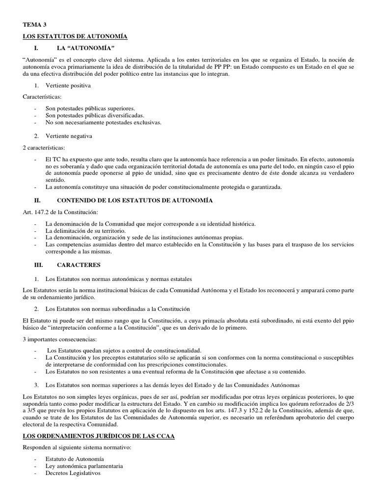 Estatutos de Autonomía y Competencias | PDF | Estado (política) | Justicia