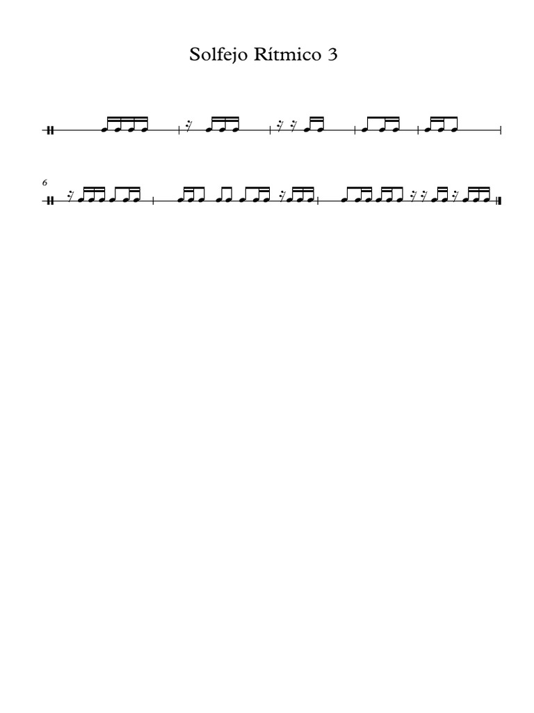 Solfejo Rítmico 3 : Exercices et Notations | PDF