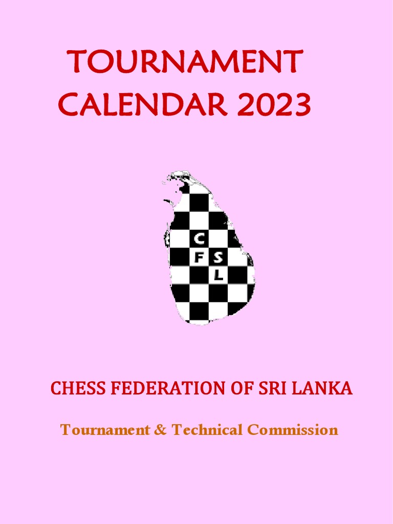 CFSL Chess Calendar 2023 PDF Chess Gaming