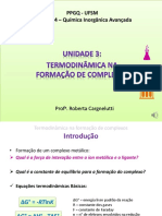 Unidade 3 - Termodinâmica Na Formação de Complexos - Parte 1