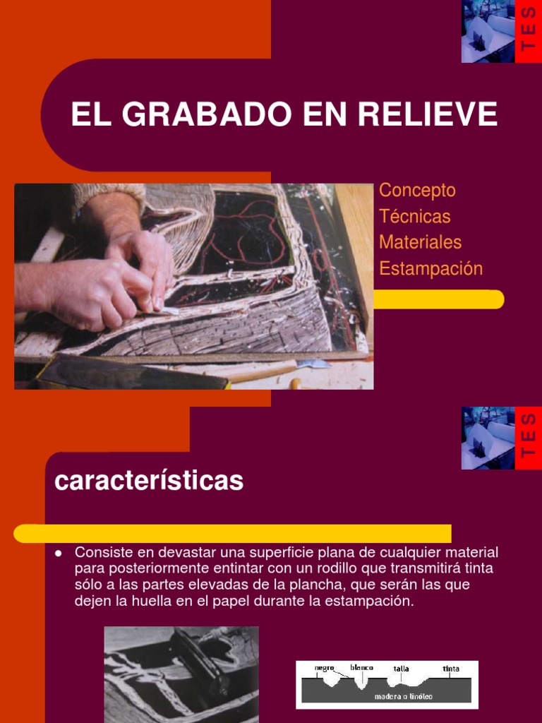Técnicas y Materiales de Grabado en Relieve | PDF | Grabado | Xilografías
