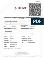 Certificado técnico-mecánico motocicleta Bajaj Pulsar 180 UG GT