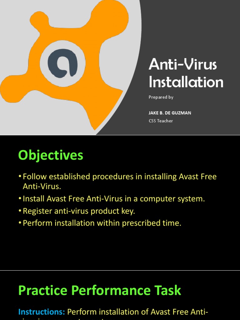 Avast Anti Virus Installation PDF Antivirus Software Computer Virus