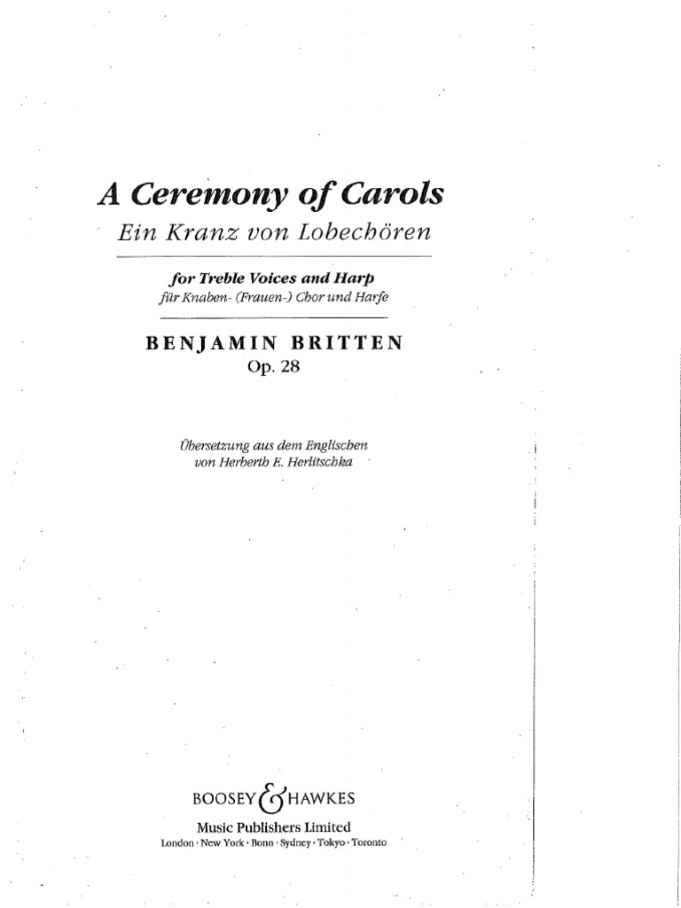 Britten A Ceremony of Carols PDF