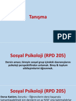 Sosyal Psikoloji Nedir - Hafta 1 - PDF Version