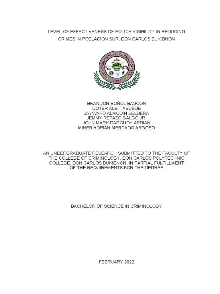 Local Media3801880649312132524 | PDF | Police | Sampling (Statistics)