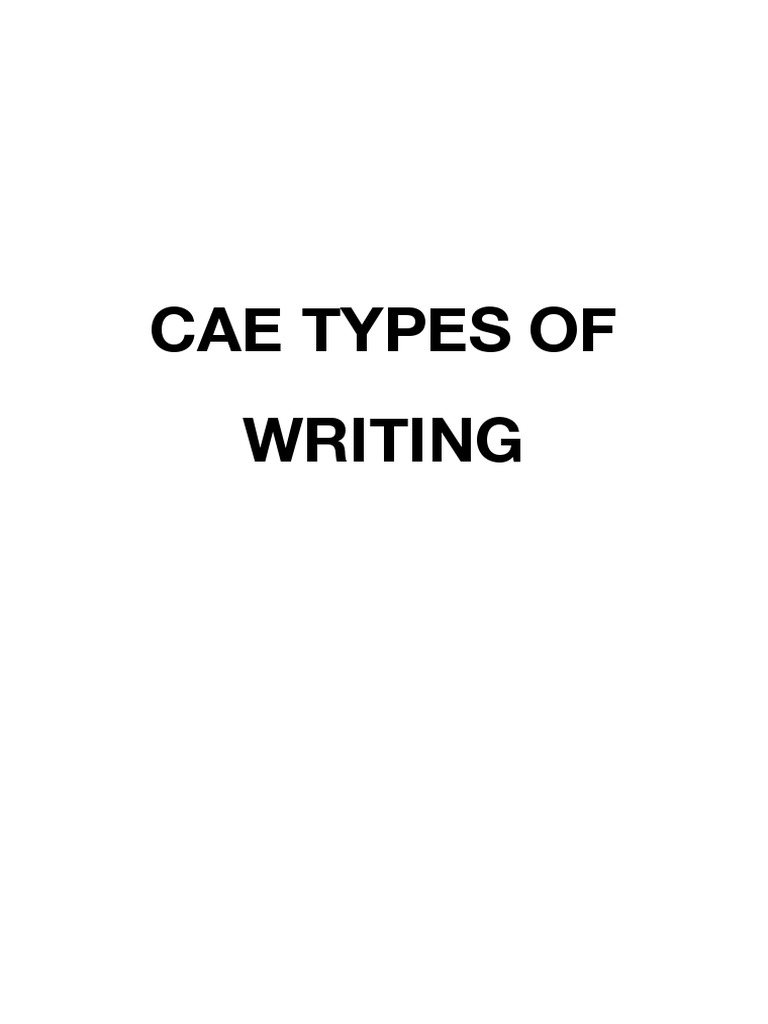 CAE - Types of Writing | PDF | Ellipsis | Idiom