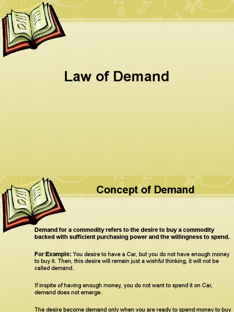 CH 4 Law of Demand PDF Supply And Demand Demand Curve