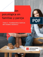Intervención Psicológica en Familias y Pareja: Tema 2. Fundamentos Teóricos Del Modelo Sistémico