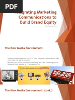 Integrating Marketing Communications To Build Brand Equity