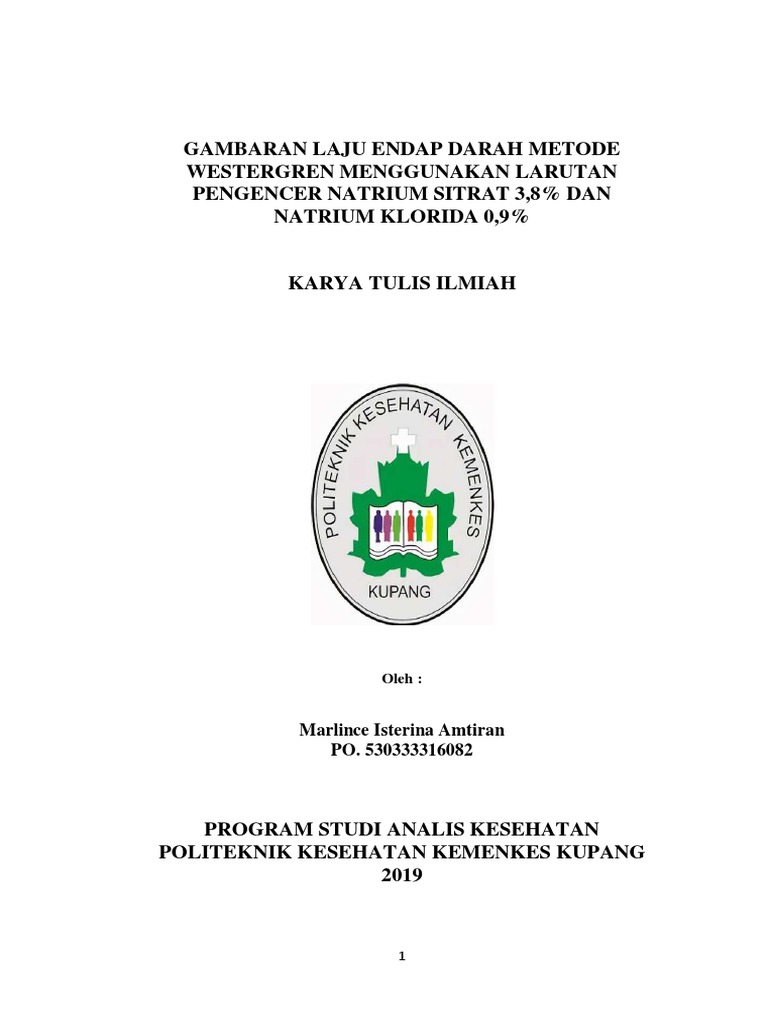 LED Westergren: Natrium Sitrat vs NaCl | PDF