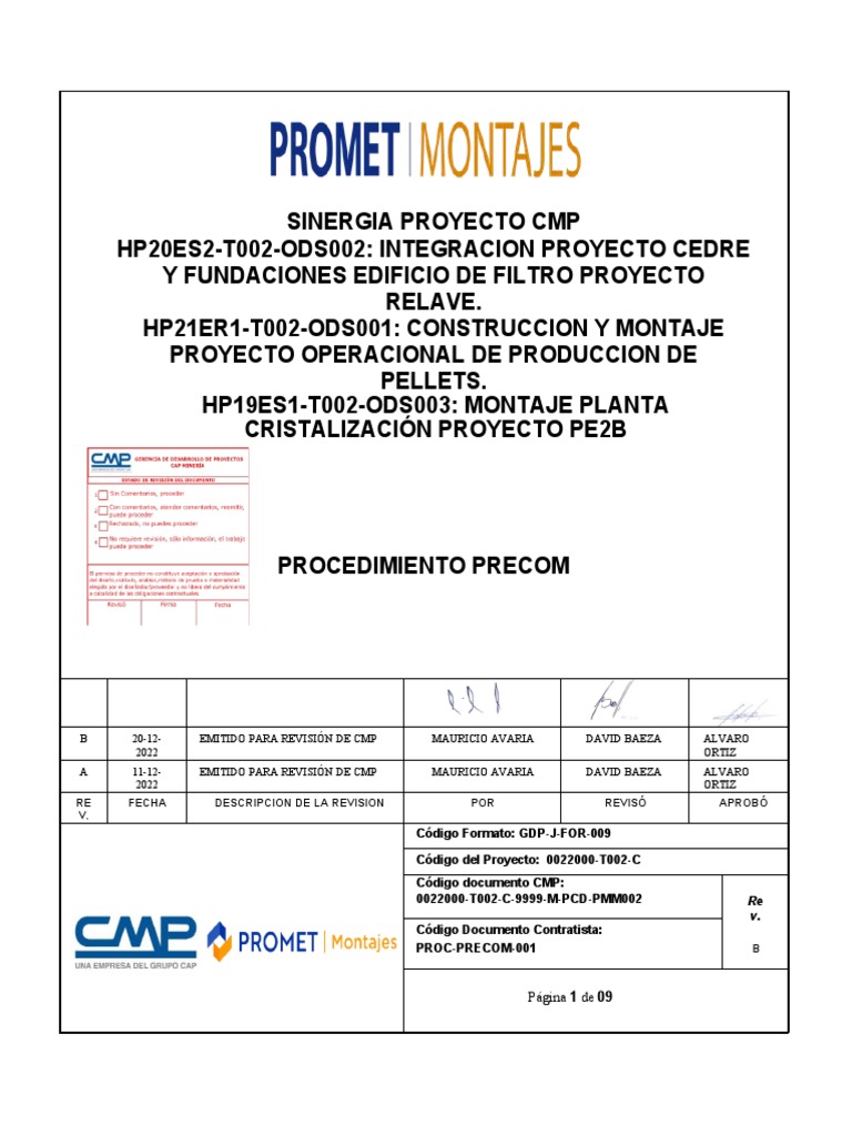 0022000-T002-C-9999-M-PCD-PMM002 PRECOM Rev - HSEC | PDF | Seguridad y ...
