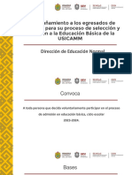 Acompañamiento A Los Egresados de Normales para Su Proceso de Selección y Admisión A La Educación Básica de La USICAMM