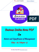 Business Studies Notes PDF Class 12 Chapter 1