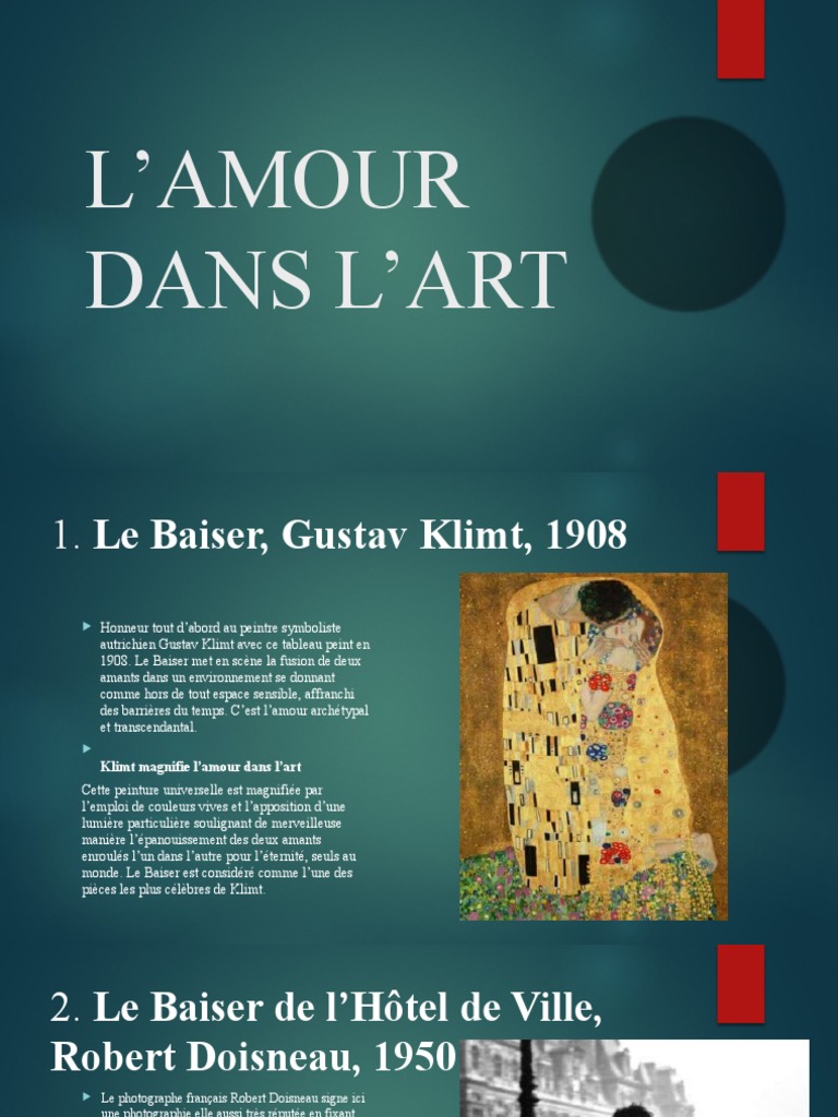 L'amour Dans L'art | PDF | Gustav Klimt | Amour