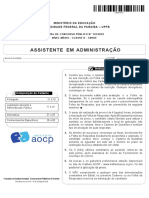 Instituto Aocp 2019 Ufpb Assistente em Administracao Prova