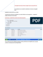 Cash Forecast - Customer and Supplier Parameter Design