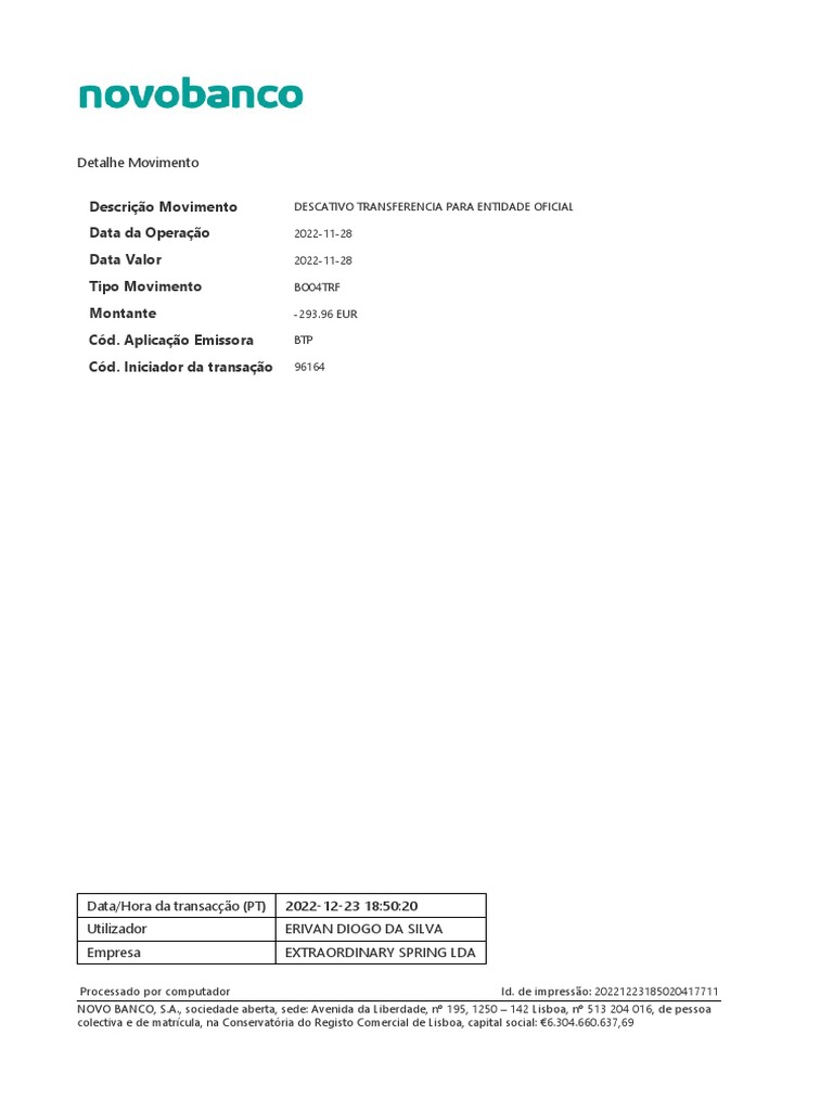 Descrição Movimento Data Da Operação Data Valor Tipo Movimento Montante ...