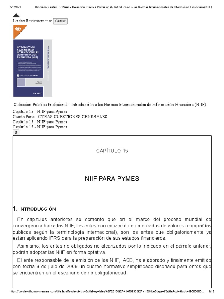 NIIF para PYMES: Guía Práctica | PDF | normas internacionales de ...