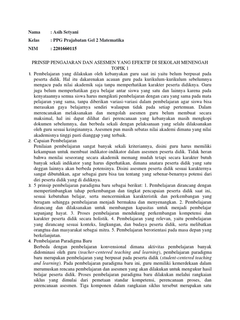Pembelajaran Efektif di Sekolah Menengah | PDF | Karier & Perkembangan
