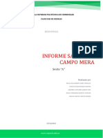 Informe de La Salida de Campo - Mera