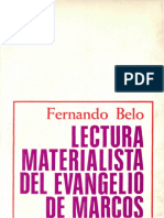 Belo, F. 1975 - Lectura Materialista Del Evangelio de Marcos