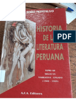 Toro Montalvo - Historia de La Literatura Peruana - Siglo XX