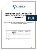 PROCEDIMIENTO DE HABILITACION, ARMADO Y COLOCACION DEL ACERO - Rev1 GyG