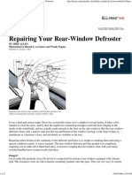 Popular Mechanics - Repairing Your Rear-Window Defroster