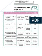 Plan Lectura Complementaria 2023 7° Basico