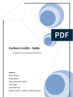 Carbon Credits -Indian Implication