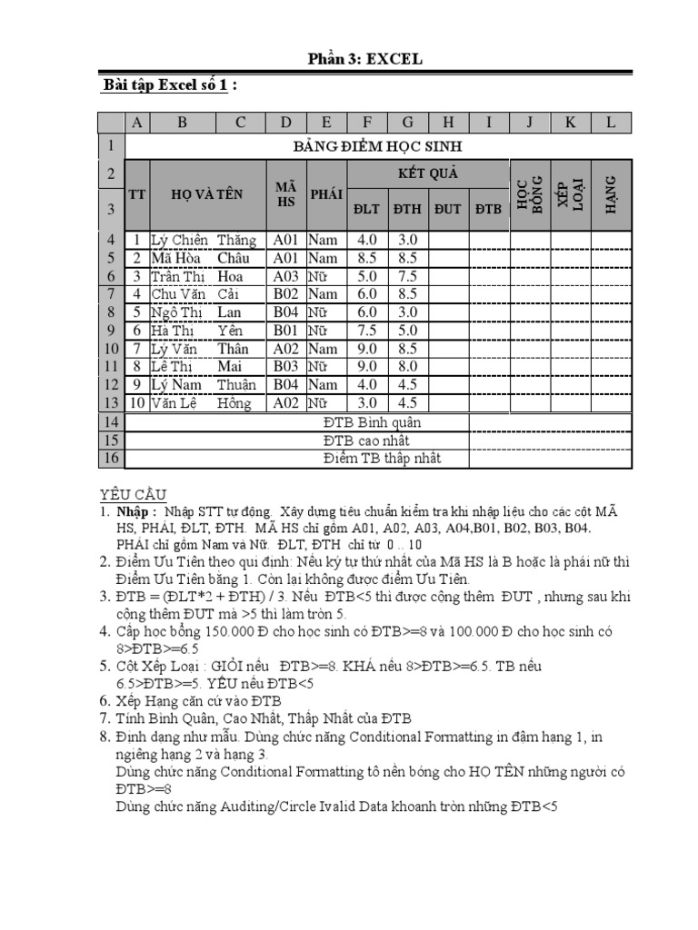 BT - Excel | PDF