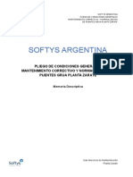 Softys Argentina: Pliego de Condiciones Generales Mantenimiento Correctivo Y Normalizacion de Puentes Grua Planta Zarate