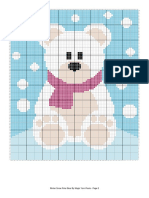 Winter Snow Polar Bear by Magic Yarn Pixels