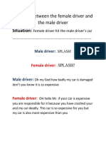 Dialogue Between The Female Driver and The Male Driver
