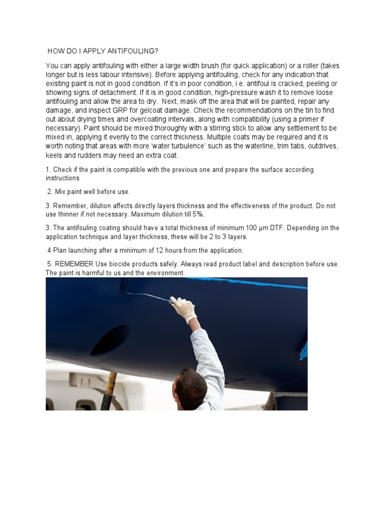 How Do I Apply Antifouling Download Free PDF Paint Materials