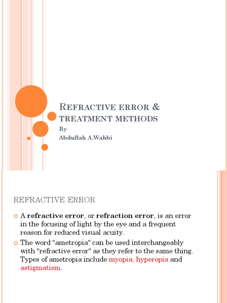 Refractive Error | PDF