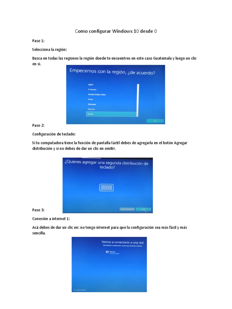 Como Configurar Windows 10 Desde 0 | PDF | Crecimiento personal y ...
