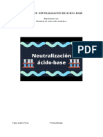 Informe de Neutralización de Ácido - Base