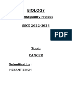 Understanding Cancer - A Biology Investigatory Project Report