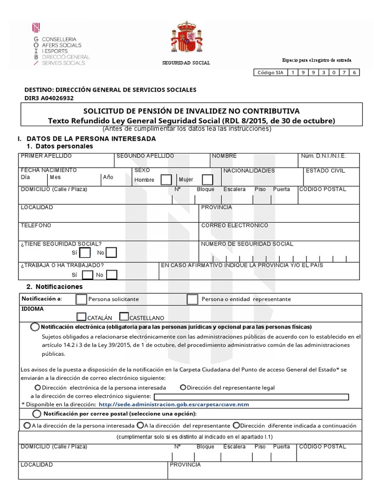Solicitud PNC Invalidez PDF Economias
