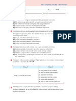 Teste rápido Gramática orações subordinadas